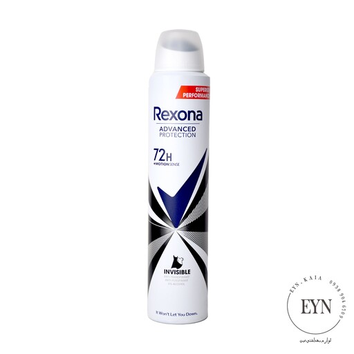 اسپری ضد تعریق زنانه رکسونا مدل INVISIBLE حجم 200 میلی لیتر ا Rexona INVISIBLE 72H ANTI TRANSPIRANT Spray 200ml