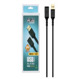 کابل افزایش طول یو اس بی  1.5 متری مشکی رنگ K Net Plus USB2.0 مدل  KP-CUE2015