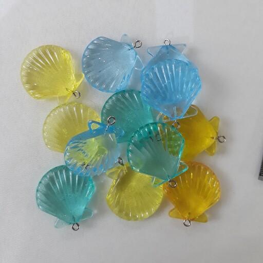 آویز پاستیلی صدفی  در رنگهای مختلف  فروش بصورت دونه ای مناسب برای گردنبند و گوشواره 