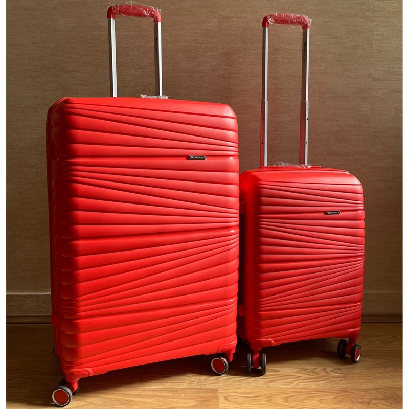 چمدان برند مونزا رنگ قرمز سایز بزرگ و کوچیک
