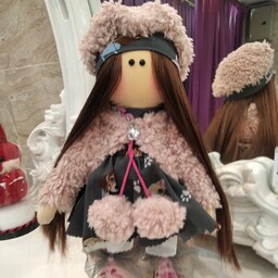 عروسک روسی ژورنالی با بهترین کیفیت قد عروسک در حدود 38 سانت قابلیت نشستن دارد کت عروسک آستر کشی شده