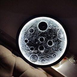 تابلو ماه نورانی برجسته - قطر 70