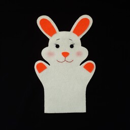 عروسک نمایشی نمدی طرح خرگوش(عروسک دستی)