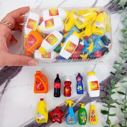 مگنت مینیاتوری عمده پلاستیکی یخچالی بسته 30عددی با تنوع ده مدلی مناسب اسباب بازی بچه ها مناسب یخچال