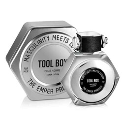 ادکلن امپر تولباکس نقره ای EMPER TOOLBOX  با رایحه تند و خنک مردانه