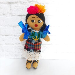 عروسک تمام دست دوز و دست دوز و دست ساز مکزیکی .از مجموعه عروسک های ملل. مفصلی ، با جزئیات زیبا.بسیار خاص و زیبا.