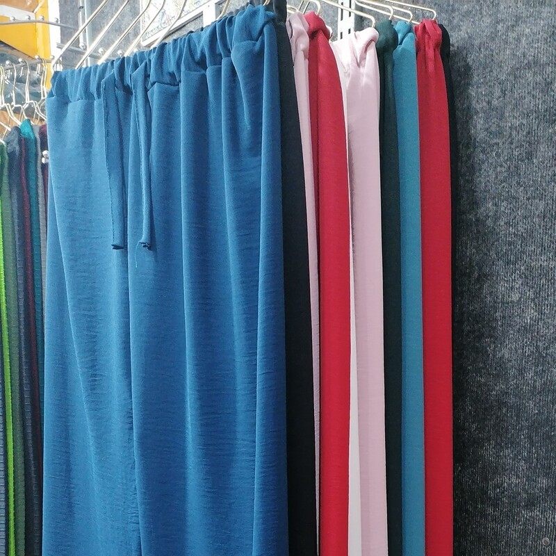 شلوار ابروبادی زنانه رنگ بندی فری سایز  شلوار راحتی قد 95