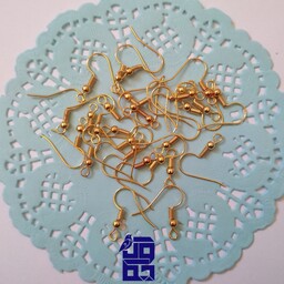 قلاب گوشواره عصایی در سه رنگ طلایی نقره ای برنز فروش بصورت جفتی