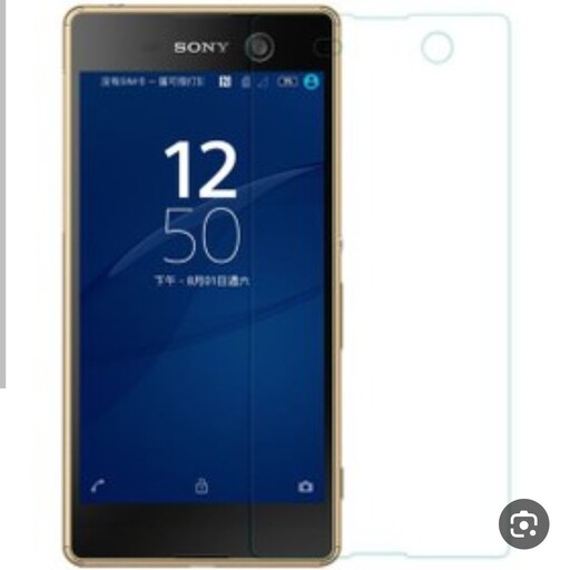 گلس سونی SONY M5 از نوع شیشه ای 100 درصد شفاف محافظه صفحه M5 سونی