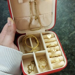 پک هدیه ولنتاین دخترونه جعبه جواهرات به همراه زیورآلات