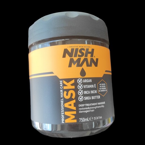 ماسک مو بدون سولفات سیلیکون و پارابن نیشمن حجم 750 میل NISH MAN HAIR MAS 8682035084150