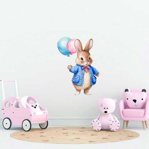 استیکر دیواری اتاق کودک مدل جناب خرگوش 30 40