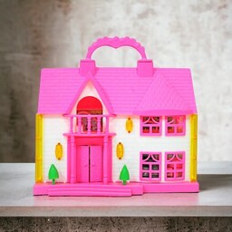 اسباب بازی کلبه کودک و خانه باربی دو طبقه اسباب بازی دخترانه خانه کودک صورتی و کلبه آذین اسباب بازی کلبه زیبا عروسک