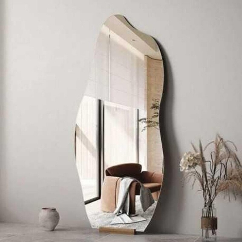 آینه قدی دفرمه مدرن با امکان سفارش بک لایت و تاچ 