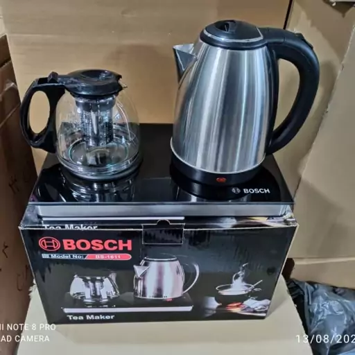 چای ساز چایی چایساز برقی کتری استیل Bosch ساده کلیدی بوش