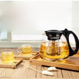 قوری چایساز شیشه ای 1.3 لیتر  مدل کنار همی
