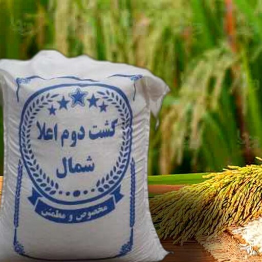 برنج کشت دوم اعیونی سفارشی فوق عطری و خوش طعم گونی 10 کیلویی(پس کرایه)