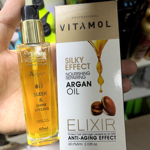 روغن آرگان ویتامول مدل sleek and shine styling حجم 60 میلی لیتر
سازگار با موهای خشک و آسیب دیده