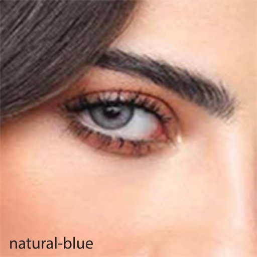 لنز رنگی طوسی آبی طبیعی روزانه دهب  natural-blue