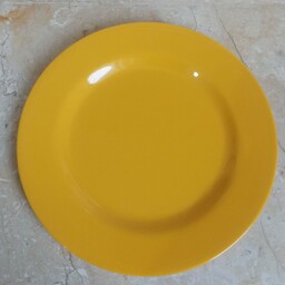 بشقاب برنج خوری ملامین رنگی زرد مارک یزد ملامین دارای استاندارد یک عددی 