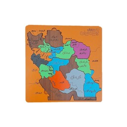پازل نقشه ایران طرح چوبی