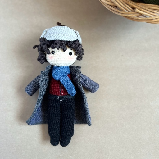 عروسک بافتنی ،عروسک قلاببافی شرلوک هلمز 3