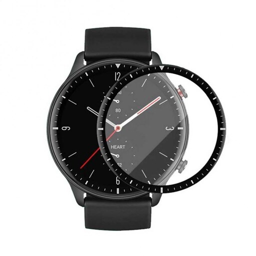 محافظ تمام صفحه ساعت PMMA -  Amazfit GTR 2  رنگ مشکی مدل sfp-044