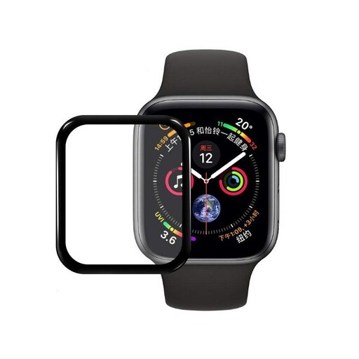 محافظ تمام صفحه ساعت PMMA -  Apple 4-5-6-SE 40 MM  رنگ مشکی مدل sfp-044