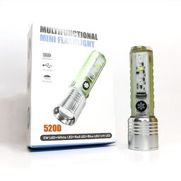 چراغ قوه مگنتی پلیسی multifunction mini flash light دارای 6 حالت نوردهی