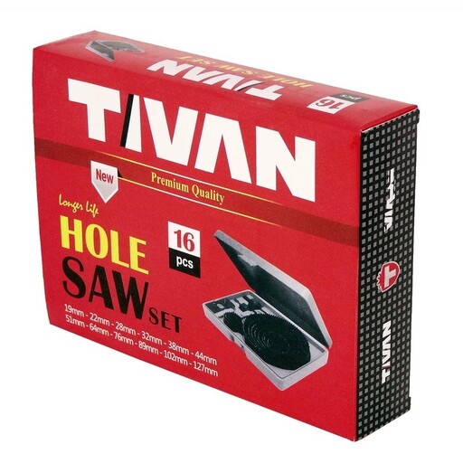 مته گردبر فلز تیوان مدل LT-H16SAWset مجموعه 16 عددی