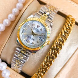 ساعت رولکس همراه با دستبند کارتیر مردانه یا زنانه