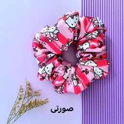 کش مو اسکرانچی ساتن طرح دار دخترانه در 6 طرح متنوع