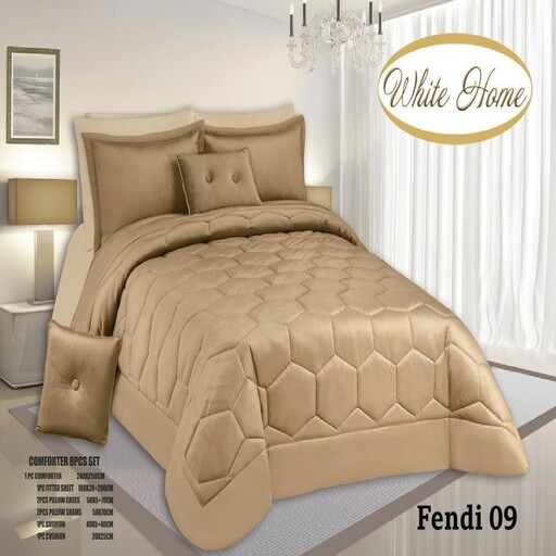 روتختی مخمل ویت هوم white homeمدل Fendi فندی دونفره 8 تکه