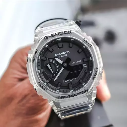 ساعت مردانه کاسیو جی شاک مدل GA-2100SKE-7A
 ( GShock)  تمام فول تنظیم اتوماتیک با پایتخت کشورها ،اتولایت اتوماتیک