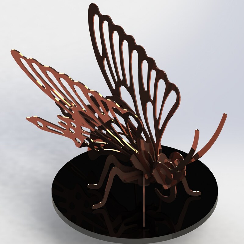 پازل سه بعدی فلزی  پروانه
