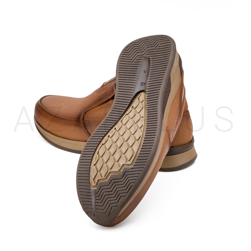 کفش چرم طبیعی مردانه مدل آلپ عسلی مستقیم از تولیدکننده (ارسال رایگان )