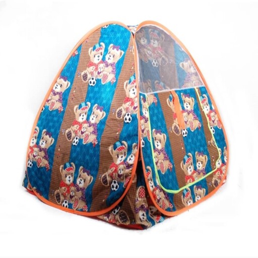 چادر کودک یا مسافرتی پارچه ای زیبا طرح خرسی یک متری