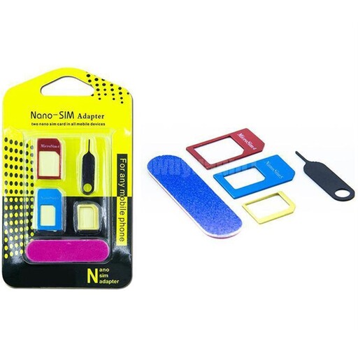 خشاب سیم کارت فلزی همراه با سوزن ا NANO-SIM Adapter For Any Mobile Phone