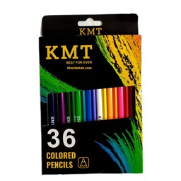 مداد رنگی مدادرنگی 36 رنگ مقوایی کی ام تی KMT خارجی اعلا