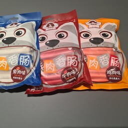 سوسیس تشویقی سگ در بسته بندی 6 تایی و 3 طعم مختلف