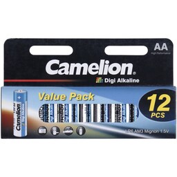 باتری قلمی Camelion Digi Alkaline LR6 AM 3 1.5V AA بسته 12 عددی