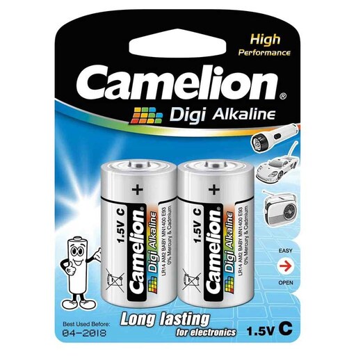 باتری دوتایی متوسط Camelion Digi Alkaline LR14 C