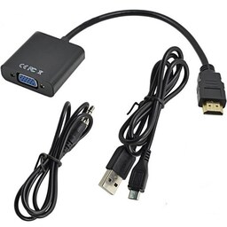 تبدیل HDMI To VGAبه همراه  کابل صدا و کابل Micro USB