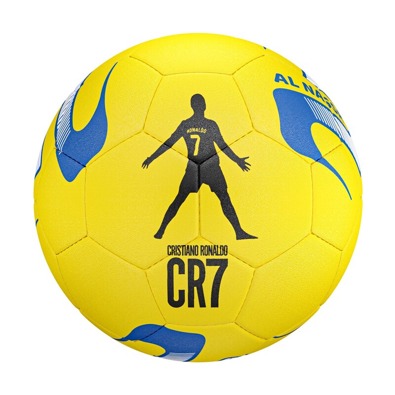 توپ فوتبال لاستیکی  سایز 4 بتا مدل رونالدو النصر CR7 مناسب  آسفالت کیفیت عالی 