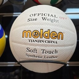 توپ والیبال مولدن  Molden رویه چرمی سایز5اصلی رنگ سفید