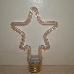 لامپ نئونی طرح ستاره با نور افتابی 