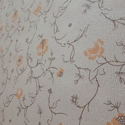 کاغذ دیواری شکوفه ریز زمینه کرم رول 10 متری
