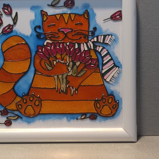 تابلو ویترای (جاکلیدی)گربه گُلگلی