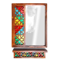 قاب آینه چوبی به همراه کنسول 