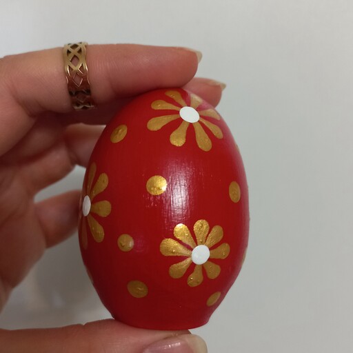 تخم مرغ سفالی رنگ شده مناسب سفره عید